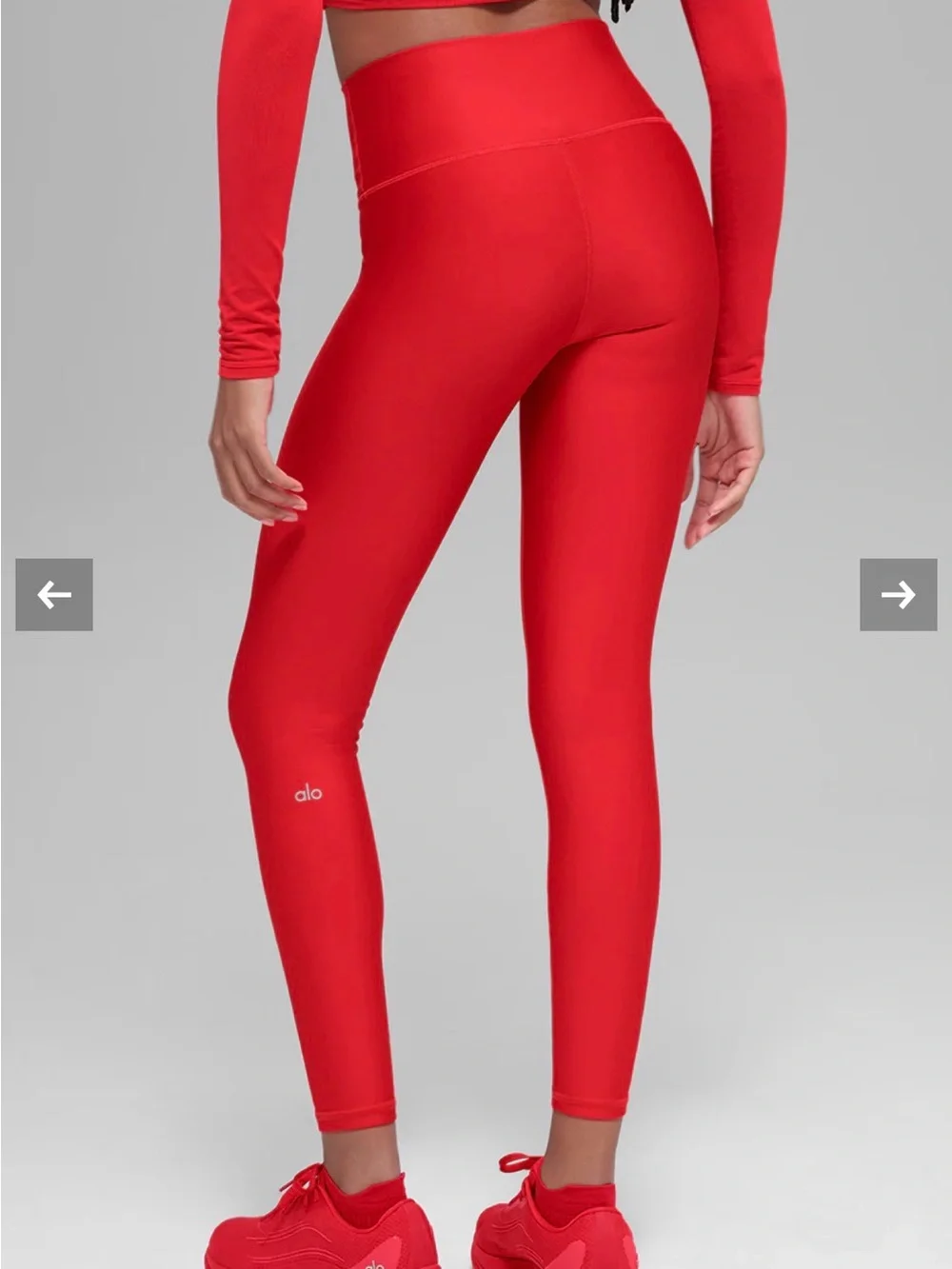 Alo Yoga Red 7/8 High-Waist Airlift Legging